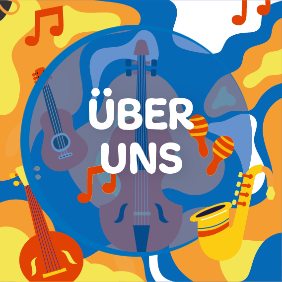 Eine bunte Kachel illustriert den Button.