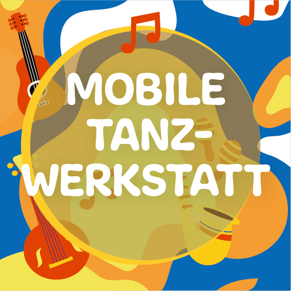 Eine bunte Kachel illustriert den Button.